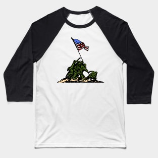 Iwo Jima Memorial Baseball T-Shirt